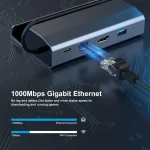 BEYIMEI Docking Station for Steam Deck, 6-in-1 Aluminium Steam Deck Dock with HDMI 2.0 4K@60Hz+3-Port USB-A 3.0+1000Mbps Gigabit Ethernet+100W PD Quick Charge Multiport Adapter for Valve Steam Deck