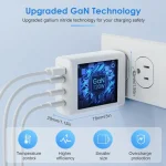 BEYIMEI USB C Wall Charger, 120W 4Port PD3.0 PPS GaN Type C Charger Fast Charging Station, Portable Adapter Foldable USB C Charger Block for MacBook Pro/Air, iPad, iPhone 14,Samsung, Pixel, Laptop