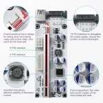 BEYIMEI Mining Riser Card,PCI-E 1X to 16X Adapter Card,with 0.6 m USB 3.0 Extension Cable,6PIN / 4PIN / SATA Interface, for Bitcoin, Crypto Mining Ethereum Mining ETH (VER010-X,1 Pack)
