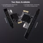 BEYIMEI PCI-E 2X to USB3.1 A-Key Gen2 Front Type-C Expansion Card,10Gbps Type-E Internal 20-pin Front Panel Connector Riser Card,PCI Express 3.0 X2 Adapter for Desktop PCs (ASM3142)