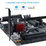 BEYIMEI PCI-E 1X to USB3.1 A-Key Gen2 Front Type-C Expansion Card,10Gbps Type-E Internal 20-pin Front Panel Connector Riser Card,PCI Express 3.0 X1 Adapter for Desktop PCs (ASM3142)