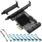 BEYIMEI PCIe SATA Card 8 Ports, with 8 SATA Cables, Power Splitter Cable andLow Profile Bracket,SATA 3.0 Controller Expansion Card, PCI-E X1 3.0 Gen3 (6Gbps) Controller Card (ASM1064+JMB575)