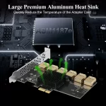BEYIMEI PCI-E 1 to 6 Riser Card,PCI-E 1X to External 6 PCI-E USB 3.0 Adapter Multiplier Card,PCIE Riser Card for Bitcoin Mining