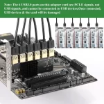 BEYIMEI PCI-E 1 to 6 Riser Card,PCI-E 1X to External 6 PCI-E USB 3.0 Adapter Multiplier Card,PCIE Riser Card for Bitcoin Mining