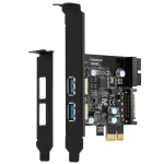 BEYIMEI PCI-E to USB 3.0 2-Port Expansion Card, with 15-pin SATA Power Connector and 19-pin USB3.0 Interface, Suitable for Desktop Windows XP/Vista / 7/8/10 / Linux/Ubuntu（2X Type a）