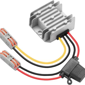 BEYIMEI DC 9-32V to 12V5A, Voltage stabilized Converter Regulator with Quick Connection Cable, DC to DC Adapter Stabilizer,Waterproof Regulated DC Power Supply for Golf Cart Club Car LED Light.