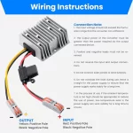 BEYIMEI DC 12V to 48V 5A Step-Up Converter ，with Fuse Regulator Boost Power Converter Waterproof Transformer for Golf Cart Trucks, Boats, and Solar Systems.