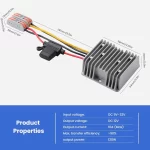 BEYIMEI DC9-32 to 12V/10A Voltage Stabilizer with Quick Connection Cable, DC to DC Adapter Stabilized Converter，Waterproof Stabilized Converter for Golf Car, Forklifts.