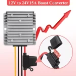 DC/DC Boost Buck Converter 12V to 24V 15A 360W BEYIMEI Step up Converter Module Waterproof Power Supply Board Voltage Stabilizer forTransformer for Car Audio Solar Power System LCD Television