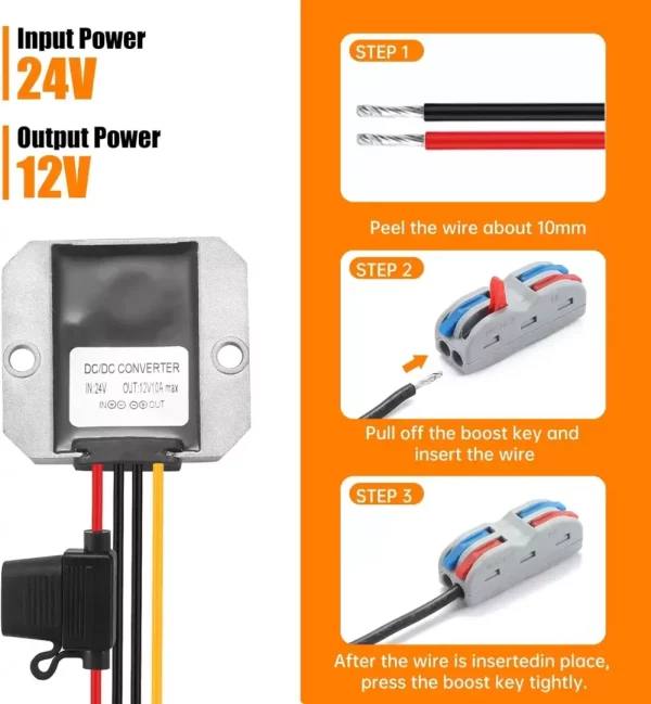 BEYIMEI DC to DC converter 15-35V to 12V10A voltage regulator