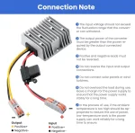 BEYIMEI DC9-32 to 12V/10A Voltage Stabilizer with Quick Connection Cable, DC to DC Adapter Stabilized Converter，Waterproof Stabilized Converter for Golf Car, Forklifts.