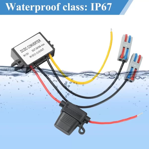 BEYIMEI DC/DC Boost Buck Converter 12V to 24V 3A 72W Step up Converter Module Waterproof Power Supply Board Voltage Stabilizer forTransformer for Car Audio Solar Power System LED Display Screen