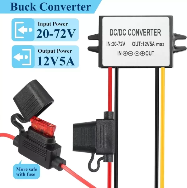 BEYIMEI  Buck converter 24V/36v/48V/60V to 12V5A DC to DC Converter