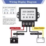 DC 24V Step Down to 12V Buck Converter, 15V-35V to 12V 3A 36W Step Down Converter Voltage Regulator