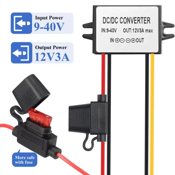 DC Automatic Step Up Down Voltage Regulator Stabilizer 12V/24V to12V3A 36W Converter Regulator