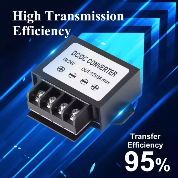 DC 24V Step Down to 12V Buck Converter, 15V-35V to 12V 3A 36W Step Down Converter Voltage Regulator