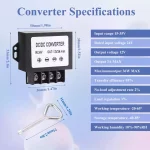 DC 24V Step Down to 12V Buck Converter, 15V-35V to 12V 3A 36W Step Down Converter Voltage Regulator