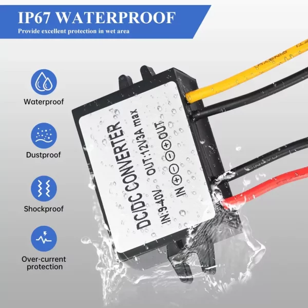 DC Automatic Step Up Down Voltage Regulator Stabilizer 12V/24V to12V3A 36W Converter Regulator