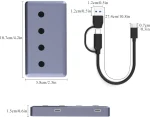 BEYIMEI USB3.2 Hub Ports, 6-Port USB Hub, USB A/Type-C Splitter with USB C Power Port,10 Gbps Data Transfer USB Extender for Laptop, PC, HDD,Flash Drive, Keyborad and More