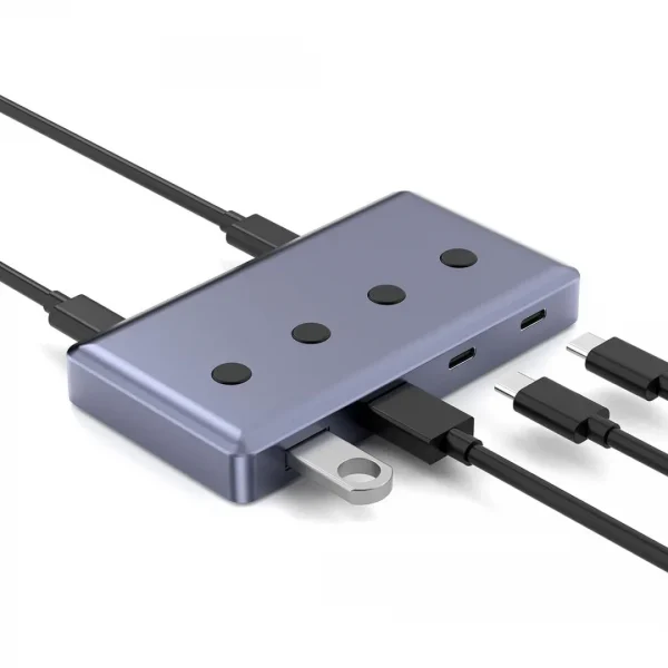 BEYIMEI USB3.2 Hub Ports, 6-Port USB Hub, USB A/Type-C Splitter with USB C Power Port,10 Gbps Data Transfer USB Extender for Laptop, PC, HDD,Flash Drive, Keyborad and More