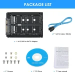 BEYIMEI M.2 NGFF to SATA3.0 Adapter Card, Dual M.2 B-Key SSD to 6G Interface Adapter Card, SATA to Dual M.2 SATA 2.5'' SSD (JBOD)