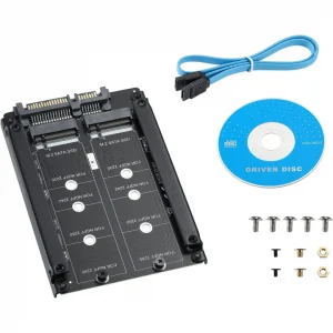 BEYIMEI M.2 NGFF to SATA3.0 Adapter Card, Dual M.2 B-Key SSD to 6G Interface Adapter Card, SATA to Dual M.2 SATA 2.5'' SSD (JBOD)