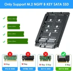BEYIMEI M.2 NGFF to SATA3.0 Adapter Card, Dual M.2 B-Key SSD to 6G Interface Adapter Card, SATA to Dual M.2 SATA 2.5'' SSD (JBOD)