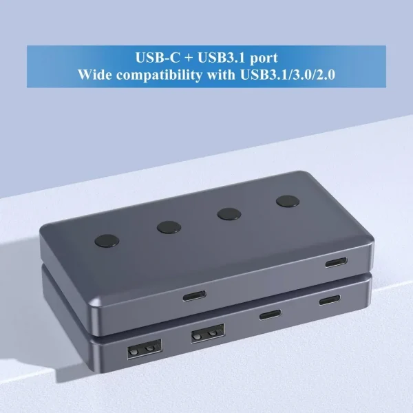 BEYIMEI USB3.2 Hub Ports, 6-Port USB Hub, USB A/Type-C Splitter with USB C Power Port,10 Gbps Data Transfer USB Extender for Laptop, PC, HDD,Flash Drive, Keyborad and More