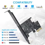 BEYIMEI PCI-E 1X to USB 3.2 GEN1 5Gbps Type-E A-Key Expansion Card,Front Panel Type-C Interface for Desktop PC(ASM1042A)