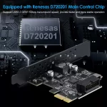 BEYIMEI PCI-E 1X to USB 3.2 GEN1 5Gbps 20pin Front Panel Header (to Type-c Front Panel Header) + USB 3.0 19Pin Socket Expansion Card,Type-E Internal 20-pin Front Panel Connector Riser Card