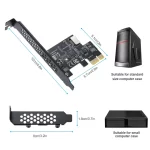 BEYIMEI PCI-E 1X to USB 3.2 GEN1 5Gbps Type-E A-Key Expansion Card,Front Panel Type-C Interface for Desktop PC(ASM1042A)