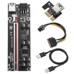 BEYIMEI PCI-E 1X to 16X Riser Card, with 0.6 m USB 3.0 Extension Cable & 6PIN SATA Power Cable - GPU Extender Riser Card - for Bitcoin Ethereum Mining ETH (VER009S,6 Pack)