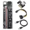 BEYIMEI PCI-E 1X to 16X Riser Card, with 0.6 m USB 3.0 Extension Cable & 6PIN SATA Power Cable - GPU Extender Riser Card - for Bitcoin Litecoin ETH Ethereum Mining (VER009S-PLUS,1 Pack)