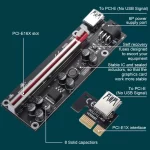 BEYIMEI PCI-E 1X to 16X Riser Card, with 0.6 m USB 3.0 Extension Cable & 6PIN SATA Power Cable - GPU Extender Riser Card - for Bitcoin Ethereum Mining ETH (VER009S,6 Pack)