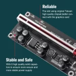 BEYIMEI PCI-E 1X to 16X Riser Card, with 0.6 m USB 3.0 Extension Cable & 6PIN SATA Power Cable - GPU Extender Riser Card - for Bitcoin Ethereum Mining ETH (VER009S,6 Pack)