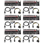 BEYIMEI PCI-E 1X to 16X Riser Card, with 0.6 m USB 3.0 Extension Cable & 6PIN SATA Power Cable - GPU Extender Riser Card - for Bitcoin Ethereum Mining ETH (VER009S,6 Pack)