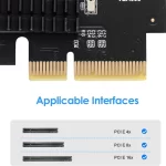 BEYIMEI PCI-E 4X to 4 PCI-Express 16X Slots Riser Card,PCI-E 4X to External 4 PCI-E USB 3.0 Adapter Multiplier Card for Bitcoin Mining