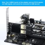 BEYIMEI PCI-E 1 to 2 Riser Card,Pcie Splitter 1 to 2 PCIE Riser Card,PCI-E 1X to External 2 PCI-E USB 3.0 Adapter Multiplier Card for Bitcoin Ethereum Mining