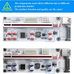 BEYIMEI PCI-E 1X to 16X Riser Card,GPU Riser Adapter Card,with 0.6 m USB 3.0 Extension Cable,6PIN / 4PIN / SATA Interface, for Bitcoin & Crypto Mining Ethereum Mining ETH(VER010-X, 6 Pack)