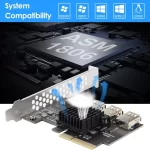 BEYIMEI PCI-E 4X to 4 PCI-Express 16X Slots Riser Card,PCI-E 4X to External 4 PCI-E USB 3.0 Adapter Multiplier Card for Bitcoin Mining