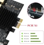 BEYIMEI PCI-E 1 to 5 Riser Card,PCI-E 1X to 5 PCI-E USB3.0 Adapter Multiplier Card,Pcie Splitter 1 to 5 PCIE Riser Card for Bitcoin Ethereum Mining
