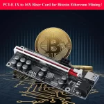 BEYIMEI PCI-E 1X to 16X Riser Card, for Bitcoin Ethereum Mining ETH,10 Capacitors,with 0.6 m USB 3.0 Extension Cable & 6PIN SATA Power Cable - GPU Extender Riser Card - (V011-PRO,6 Pack)