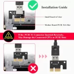 BEYIMEI PCI-E Riser 1X to 16X for Bitcoin GPU Mining Powered Riser Adapter Card,11 Fixed Capacitors,LED Colorful Light Effect,60cm USB 3.0 Cable-for Ethereum ETH Mining (VER014-6 Pack)