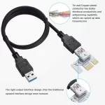 BEYIMEI PCI-E 1X to 16X Riser Card,GPU Riser Adapter Card,with 0.6 m USB 3.0 Extension Cable,6PIN / 4PIN / SATA Interface, for Bitcoin & Crypto Mining Ethereum Mining ETH(VER010-X, 6 Pack)