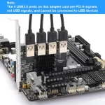 BEYIMEI PCI-E 4X to 4 PCI-Express 16X Slots Riser Card,PCI-E 4X to External 4 PCI-E USB 3.0 Adapter Multiplier Card for Bitcoin Mining