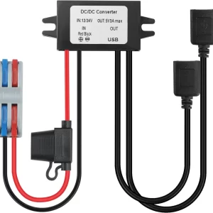 BEYIMEI USB DC Converter 12V 24V Step Down to 5V 3A 15W Dual USB Female DC DC Buck Converter Adapter Output Power Adapter Buck Converter Module for car Audio,led,Driving Recorder.