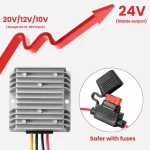 BEYIMEI Voltage Converter Regulator DC 12V to DC 24V10A, Step-up Voltage Converter with Waterproof Power Supply Board, Boost Converter, Power Converter for Motor Automotive Solar Panel