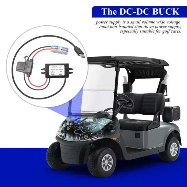 BEYIMEI DC Waterproof Buck Converter 12V 24V to 5V 3A 15W with USB C Interface