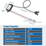 BEYIMEI USB DC Converter 12V 24V Buck to 5V 3A 15W Output Power Adapter Car Power Converter Buck for Car Audio, LED, Car Recorder.
