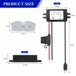BEYIMEI DC Waterproof Buck Converter 12V 24V to 5V 3A 15W with USB C Interface